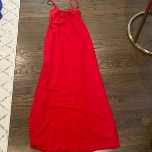Red Express Maxi dress with back cut out